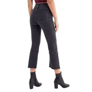BDG Black Kick Flare High Rise Cropped Jeans